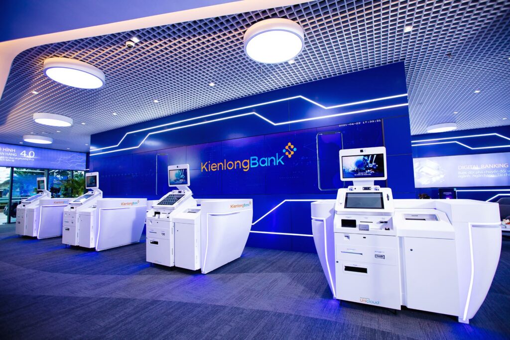 Hệ thống máy STM do KienlongBank và Unicloud Group hợp tác phát triển tham gia triển lãm “Ngày chuyển đổi số” ngành Ngân hàng năm 2022